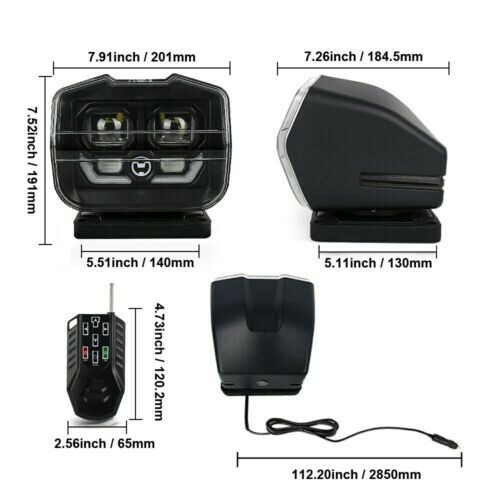 LED Remote Control Searchlight Marine Boat Car Truck Wireless Spotlight Magnetic