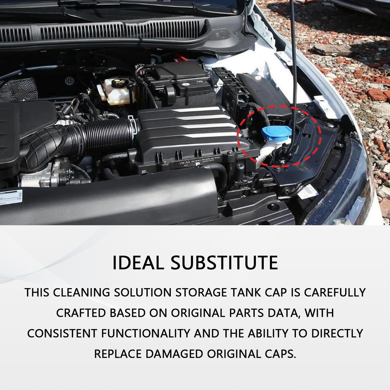 QKYS Windshield Washer Reservoir Caps, Tank Bottle Cap Cover 1PCS, blue