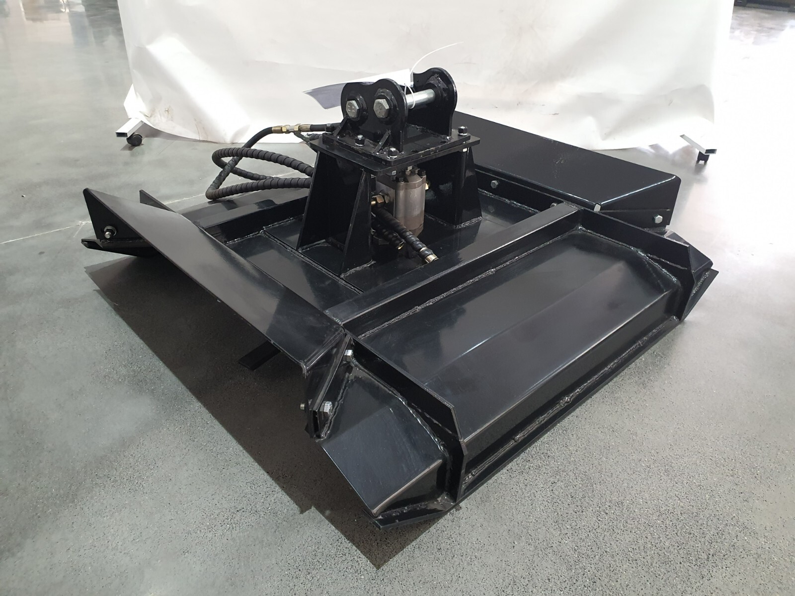 AGT 35in Brush Mower Mini Excavator Cutter Mower Attachment Black 110KG 12EX-RC