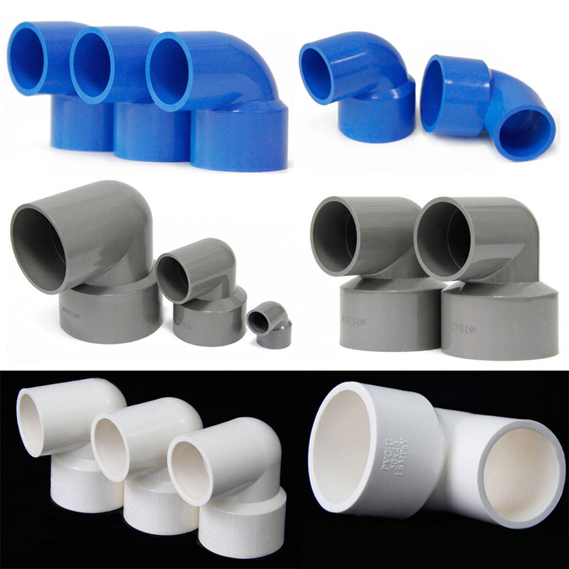90 Degree Reducing PVC Water Elbow Connector Concentric Reduce Pipe 20mm-110mm