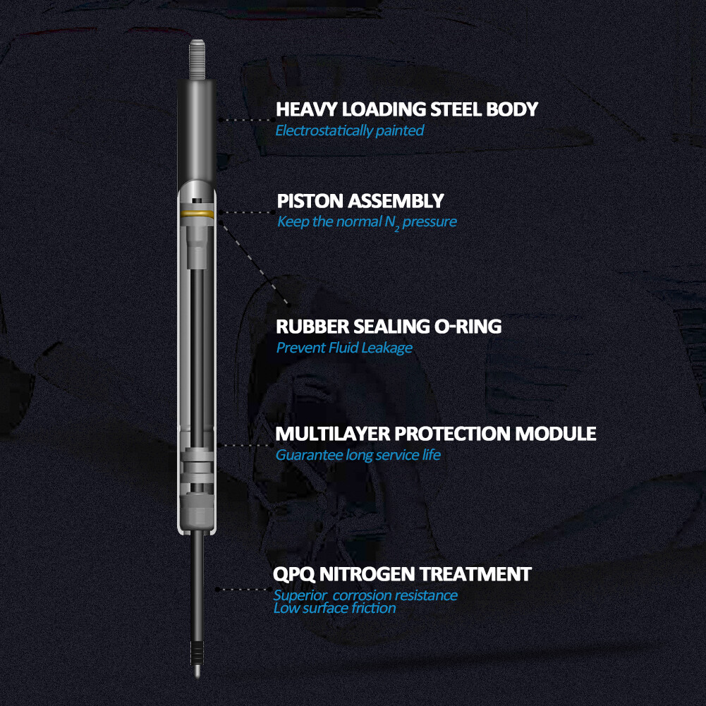 2Pcs Hood Lift Supports Struts Rod Shocks For Ford F-250 F-350 F-550 Super Duty