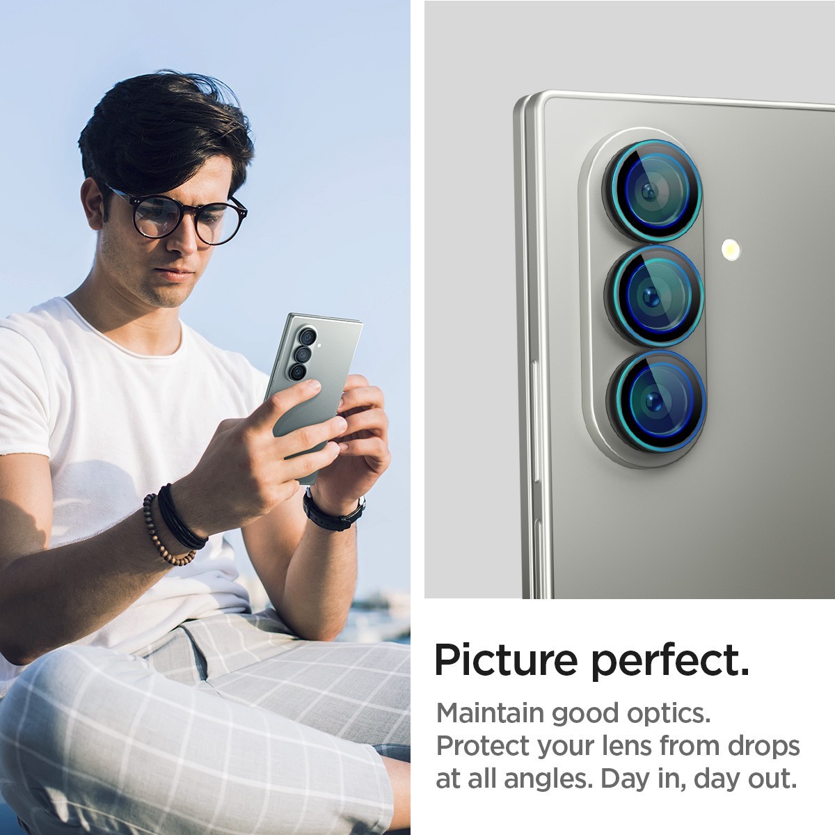 For Galaxy Z Fold 7 | Spigen [Glas.tR EZ Fit Optik Pro] Camera Lens Protector