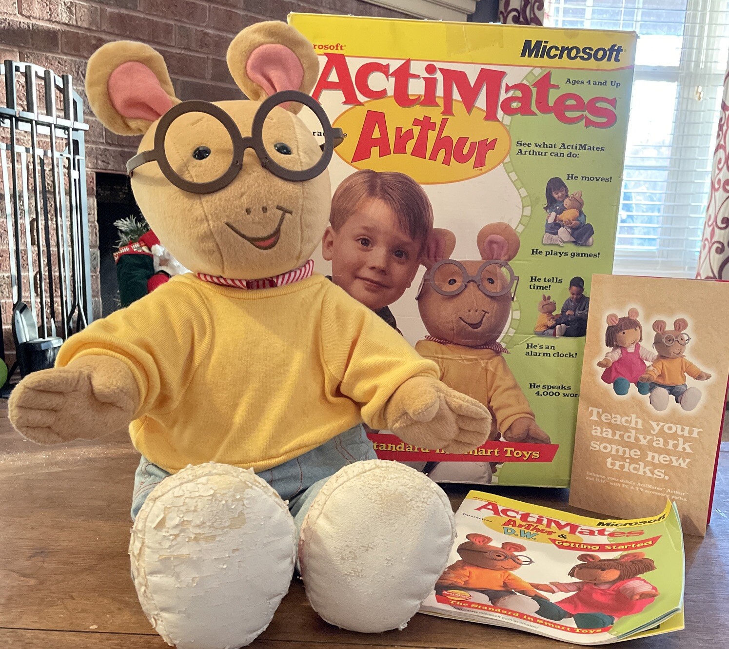 1998 Microsoft Actimates ARTHUR  Interactive Talking Plush Toy 22”, Tested