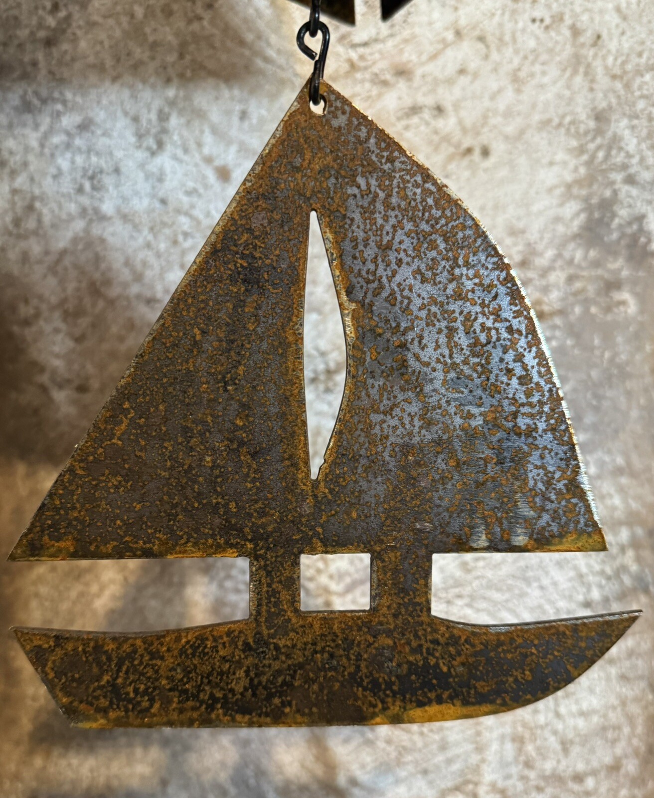 Large Handmade Joe Coniff North Country Style Triangle Wind Chime Bell W/ Option