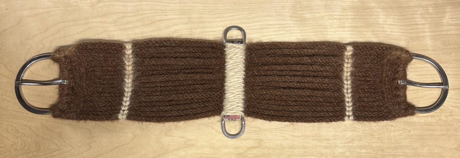 Mohair Western Cinch - 27" BROWN/CREAM