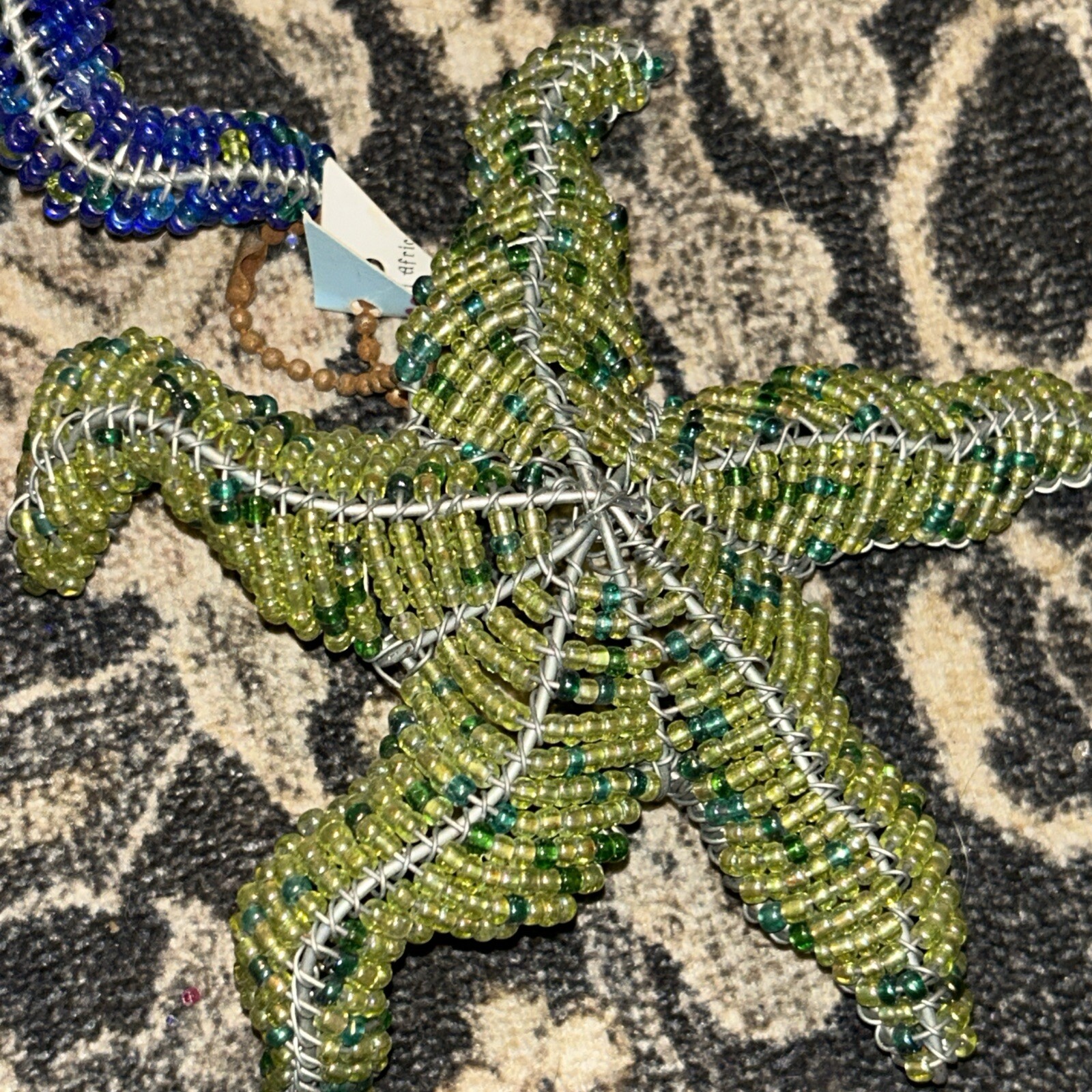 3 Vintage Grass Roots Beadworx - 5” Beaded Starfish-Excellent Condition