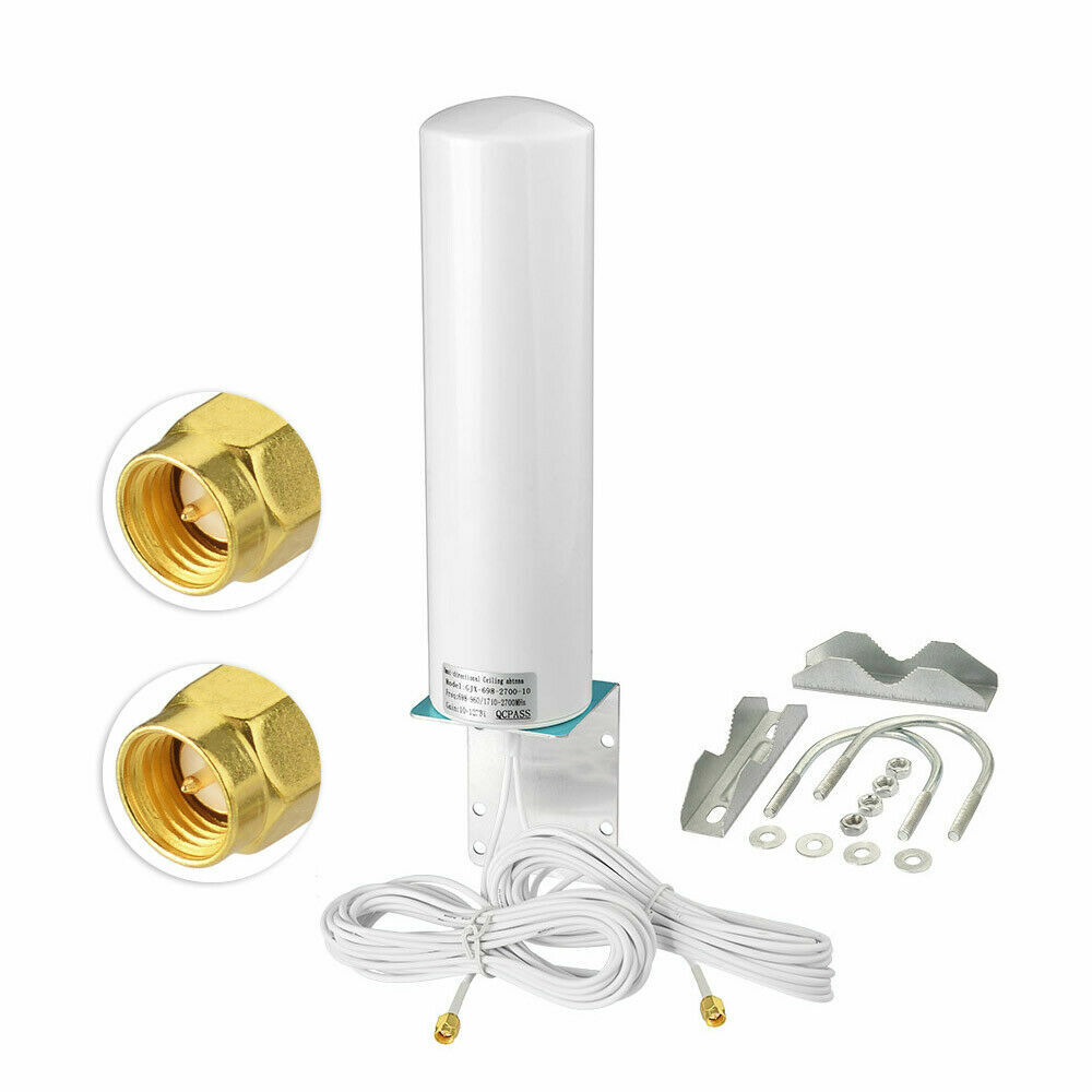 High Gain 12dBi Outdoor Dual SMA Male Antenna - 3G 4G LTE Router Signal Booster