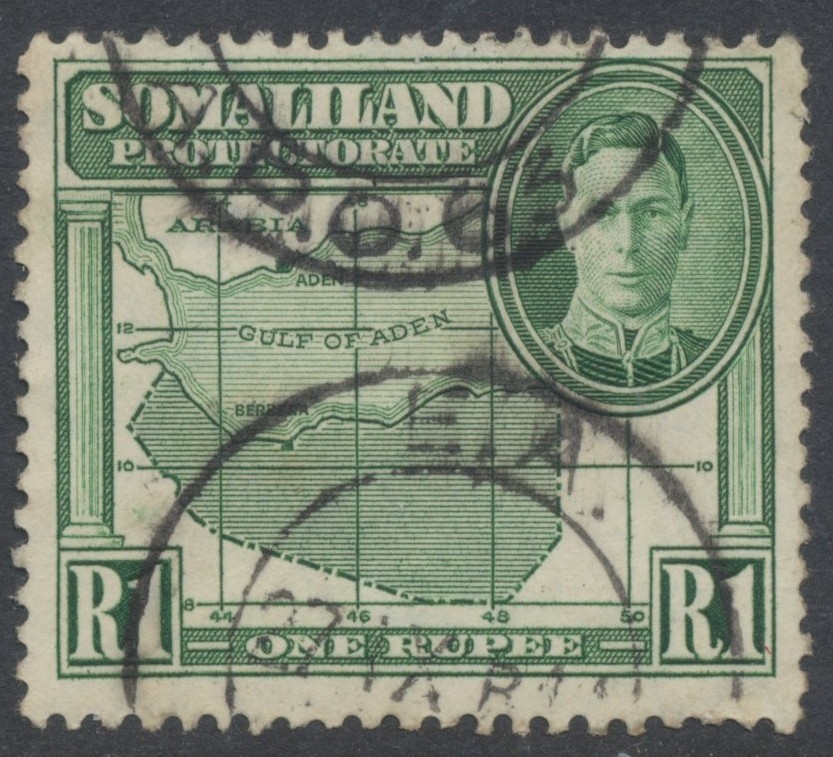 Somaliland Stamps 1938 1r green used SG113