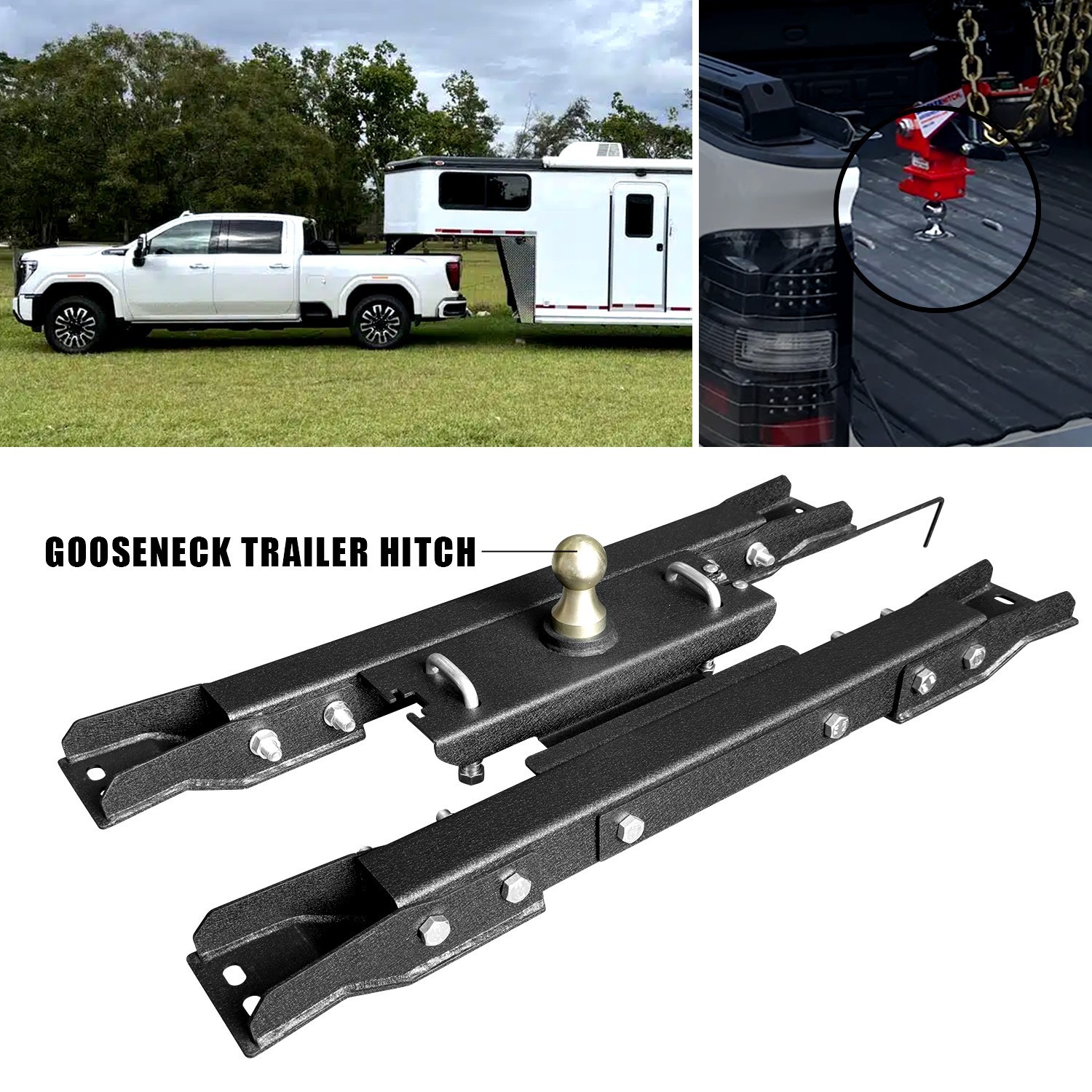 VIJAY For 2020-2024 Chevy & GMC 2500/3500 Trucks Hitch Kit Gooseneck Hitch Kit