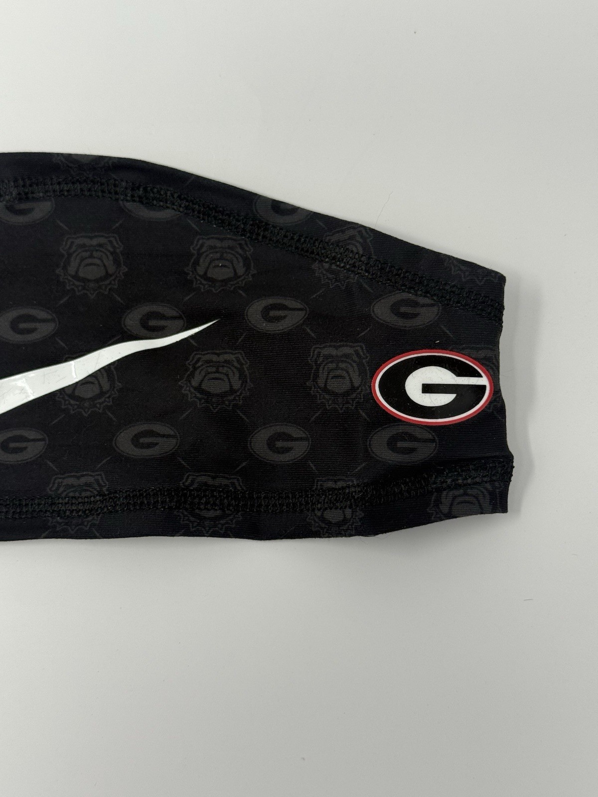 Georgia Bulldogs Football Team Issued Nike Black Wrap Headband One Size Used
