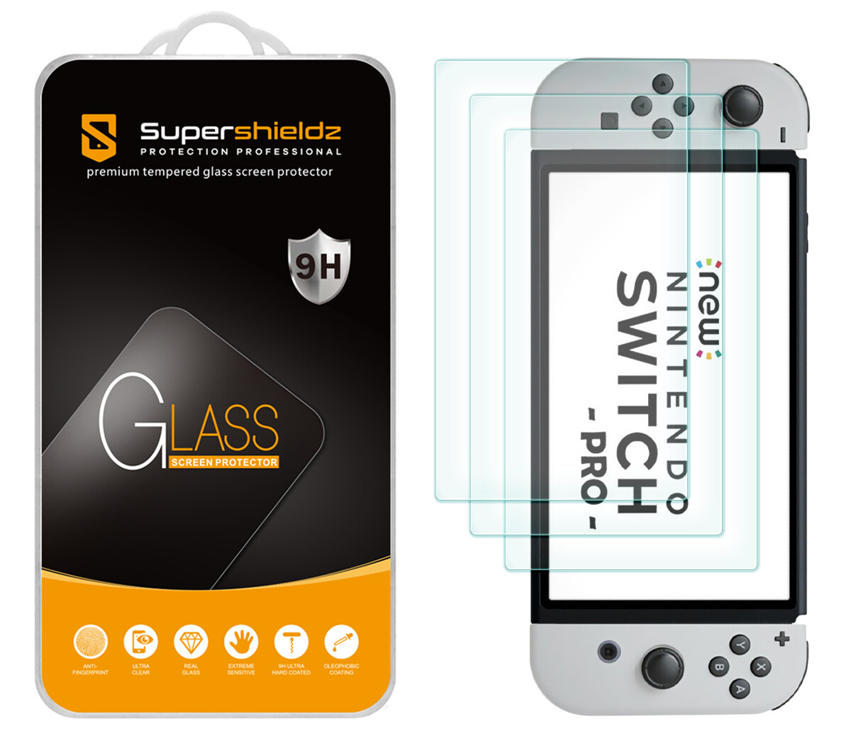 3X Supershieldz Tempered Glass Screen Protector for Nintendo Switch OLED (2021)
