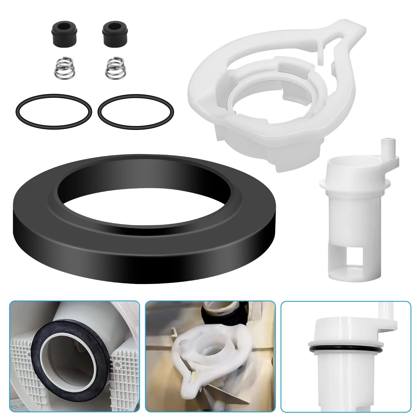 RILDWO 42049 RV Toilet Flush Water Valve Replacement Kit,for Thetford white