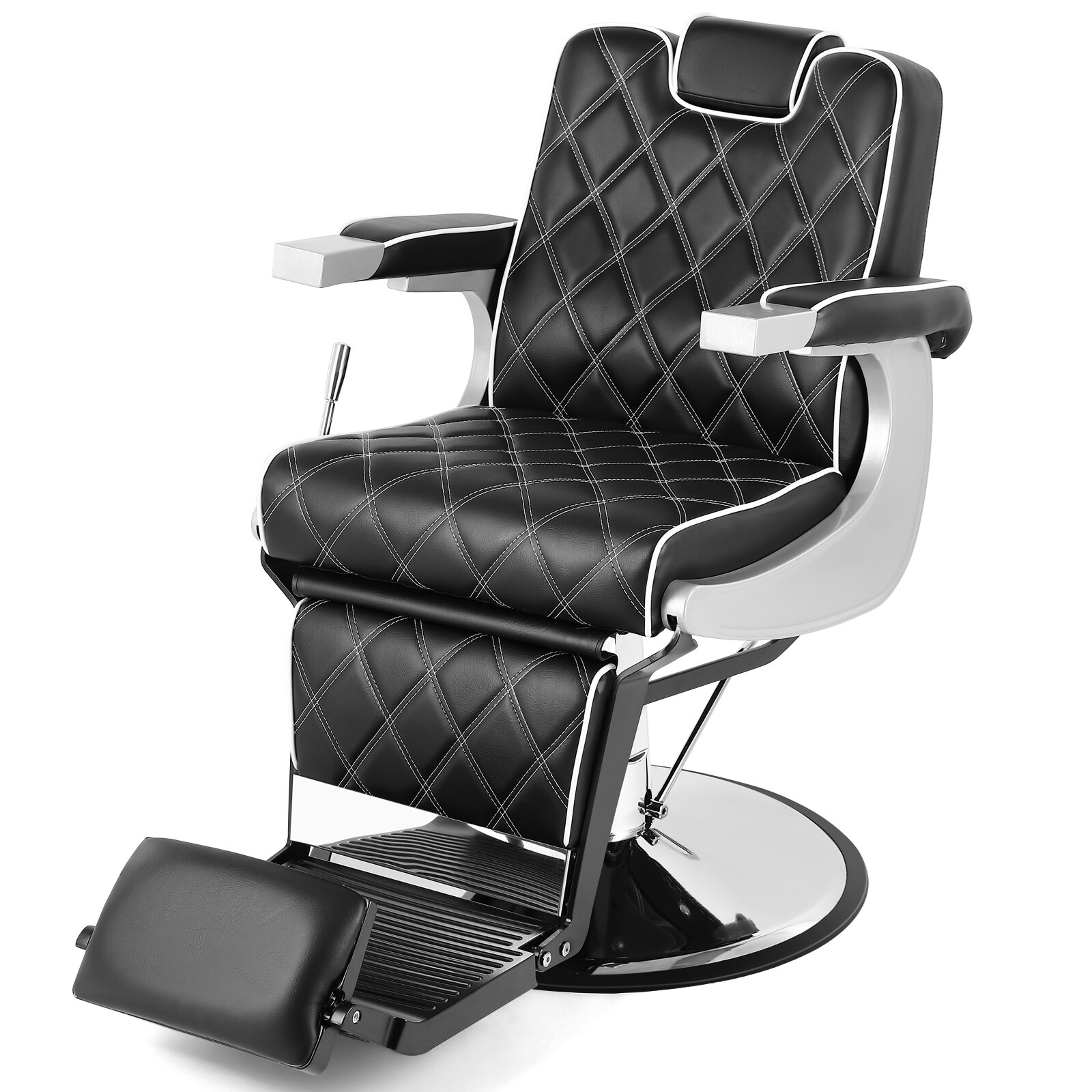 All Purpose Black Hydraulic Heavy Duty Barber Chair Recline Salon Beauty Styling