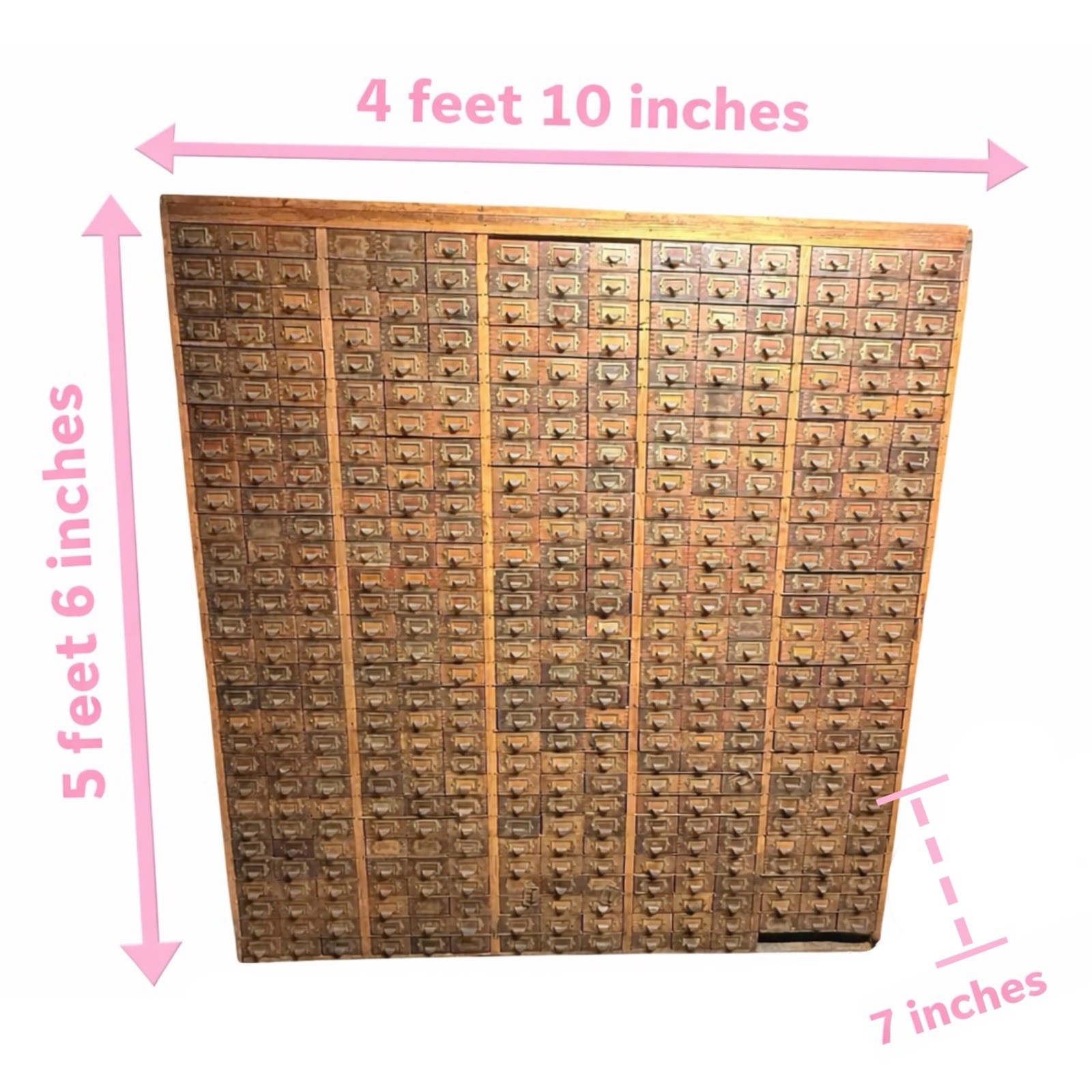 450 DRAWERS! ▪ Antique Apothecary WOOD Cabinet Chest Parts Specimen Card Catalog