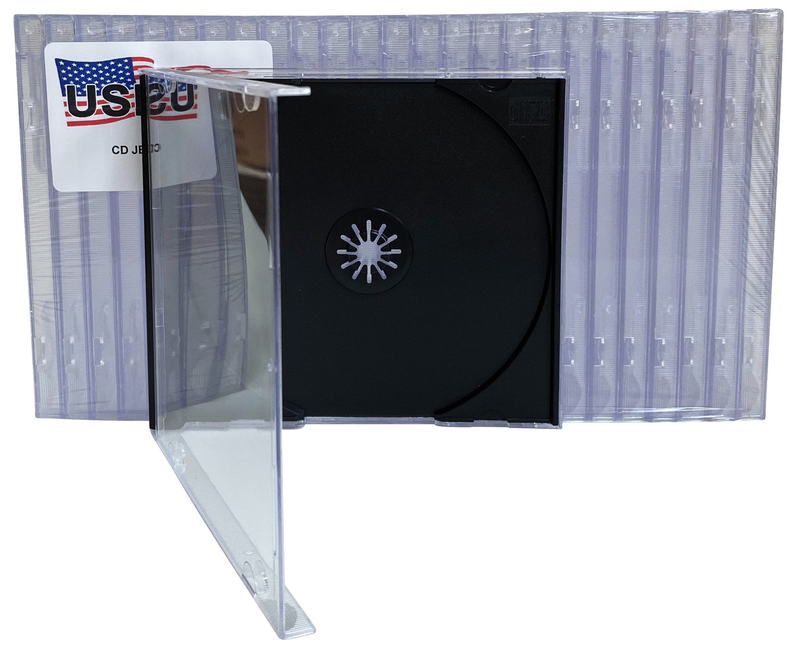 USDISC CD Jewel Cases Standard 10.4mm, Single 1 Disc (Black) Lot