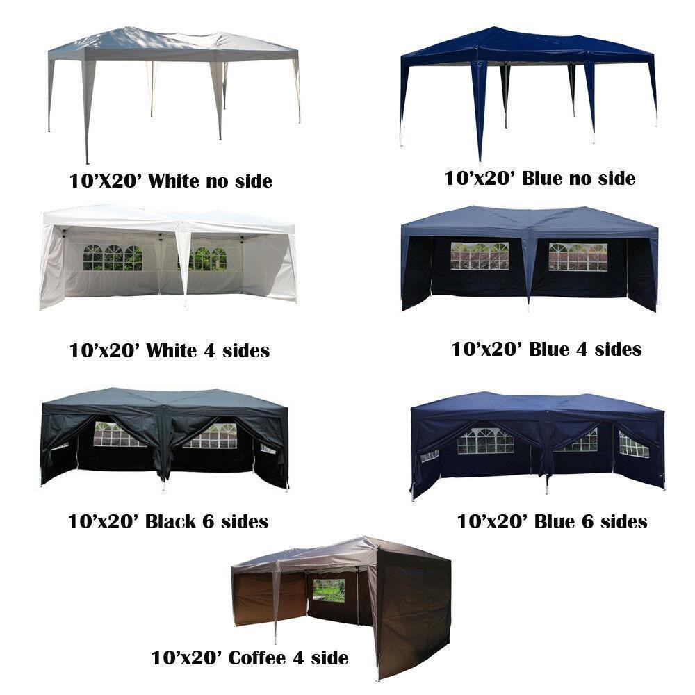 10'x20' Pop Up Canopy Wedding Party Tent Waterproof Gazebo With Sidewalls USA!!