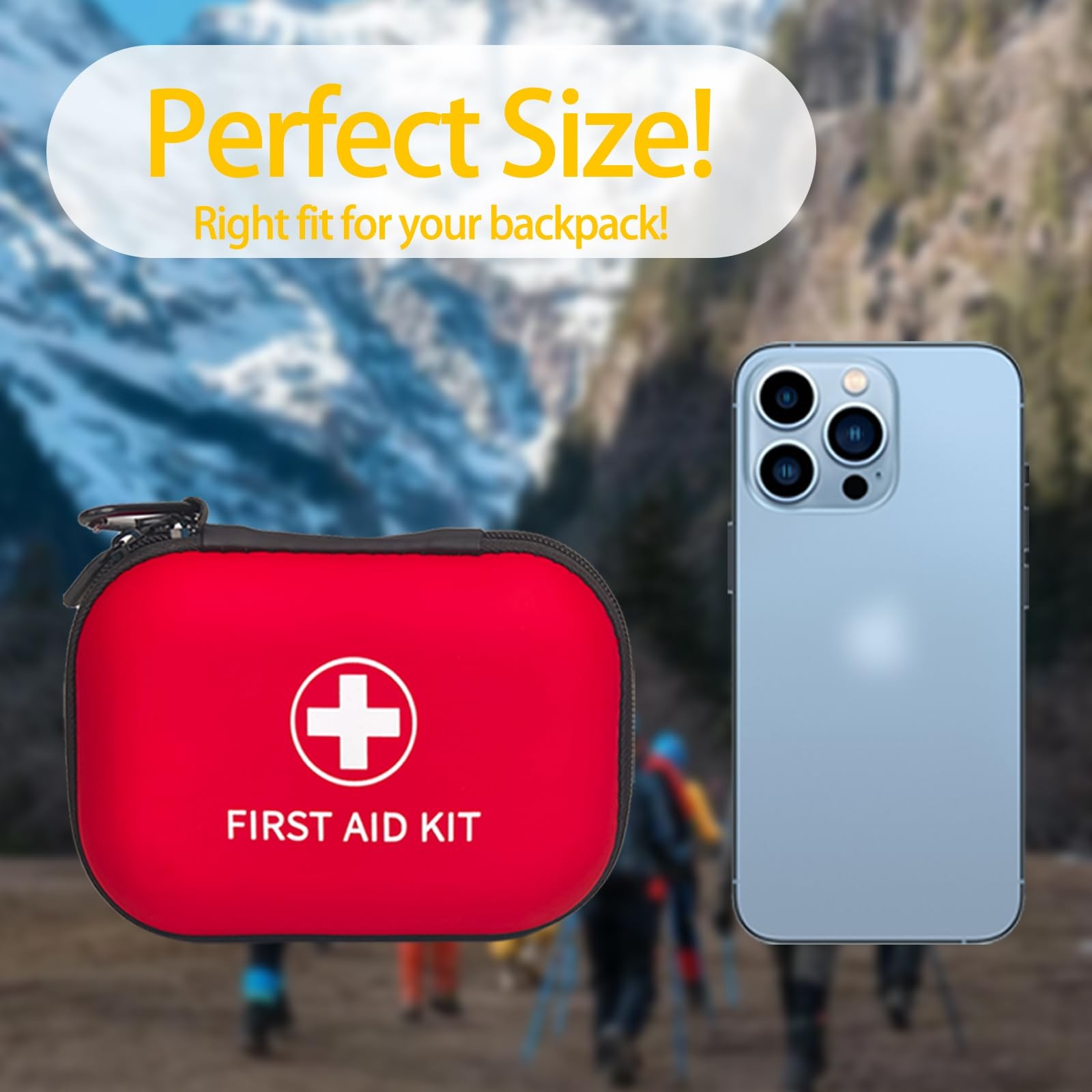 Prelady 138 Pcs Mini First Aid Kit Travel Size, TSA Approved Small First Aid Kit