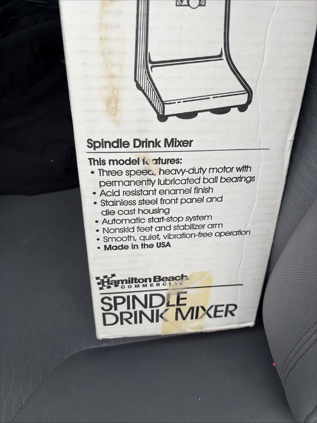 HAMILTON BEACH COMMERCIAL 3 SPEED 936 19.5" STANDING SPINDLE SHAKE DRINK MIXER