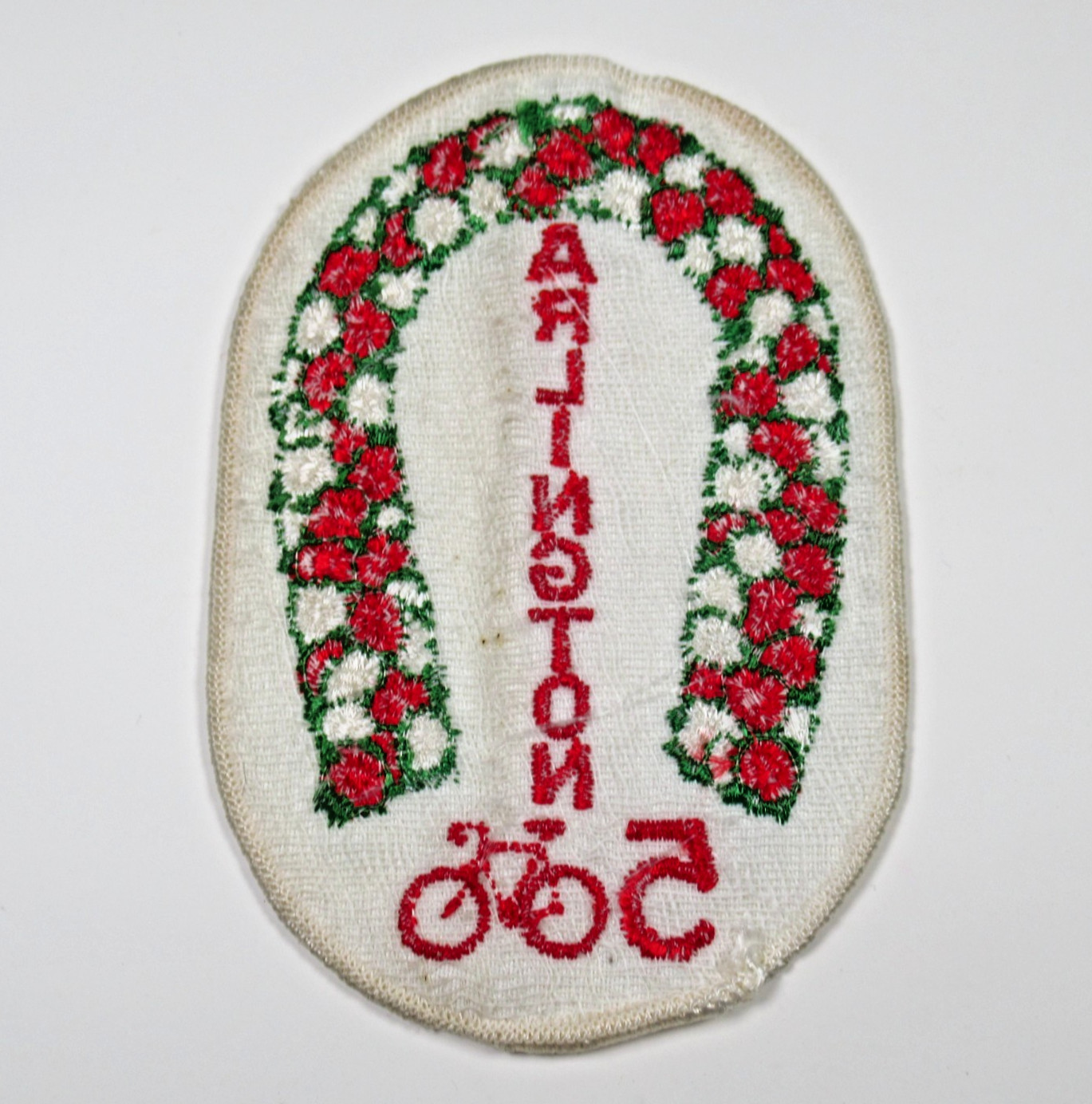 Arlington 5 Furlongs cycling patch vintage embroidered bicycle club sew on