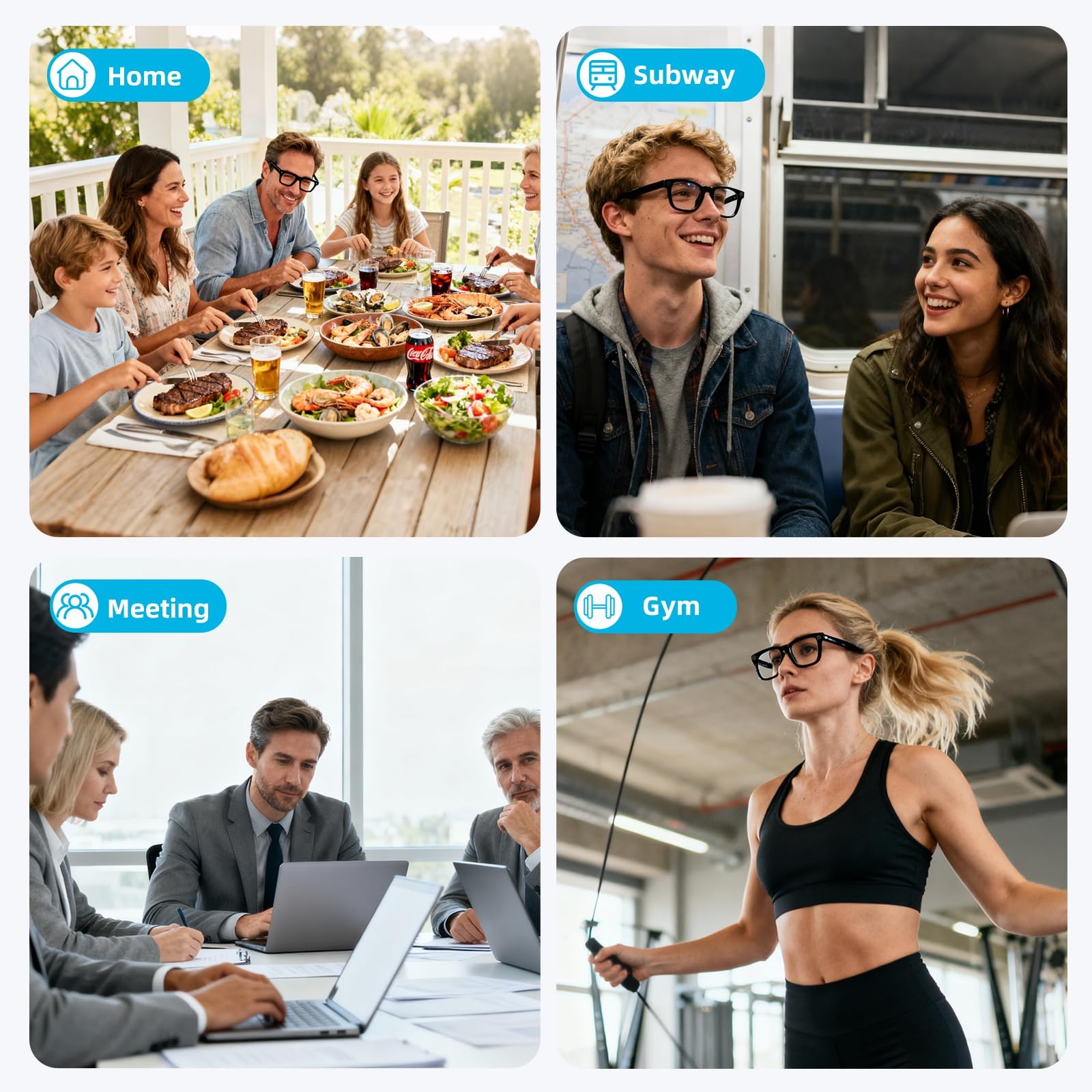 2Pcs LED Light Blocking Covers for Ray-Ban Meta 2Pcs, Black