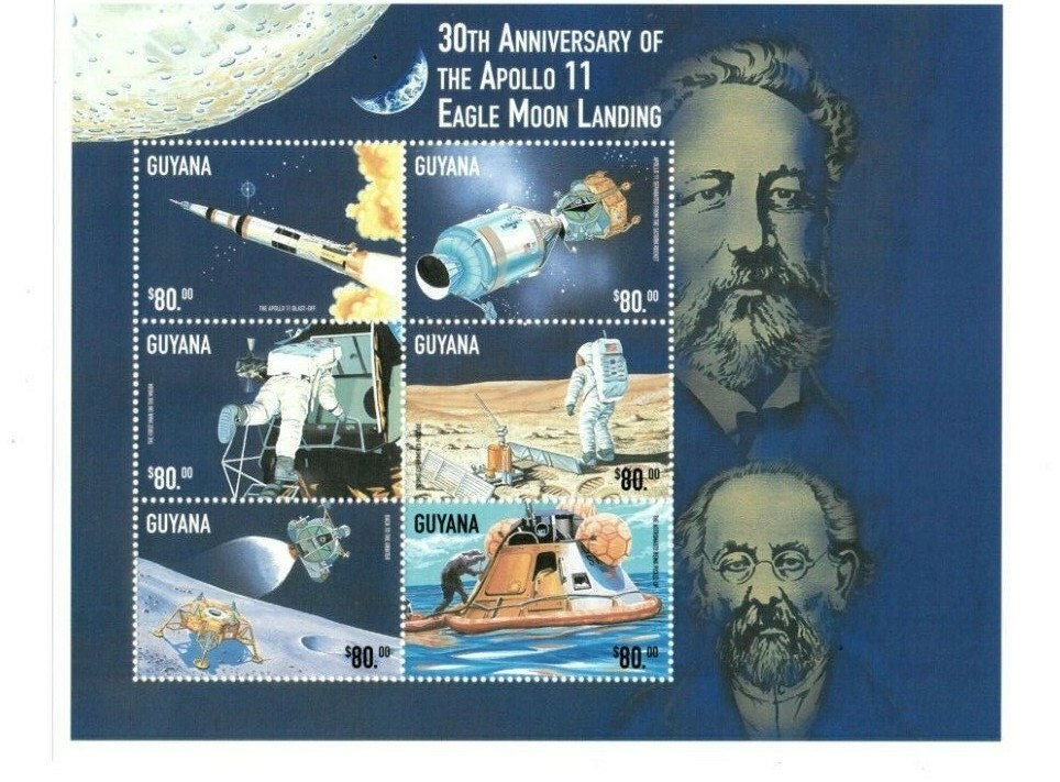 Guyana - 1999 - Moon landing - Sheet of Six stamps - MNH