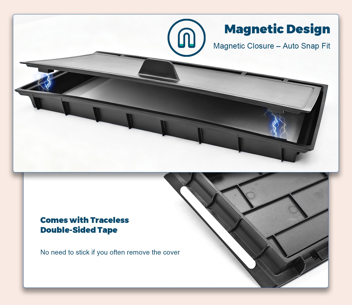 For Toyota Tacoma 2023-2016 Accessories Hidden Center Console Storage Cover Lid