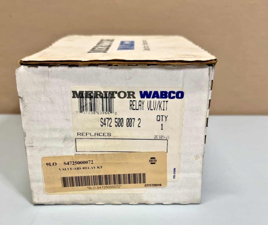 Meritor WABCO S4725000072 Relay Valve Kit ABS Air Brake OEM