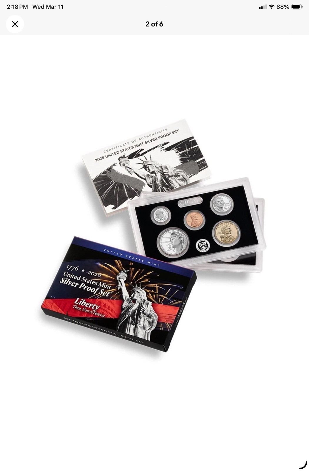 2026 Silver Proof Set US Mint Semi Quincentennial Silver Proof Set - PRE SALE