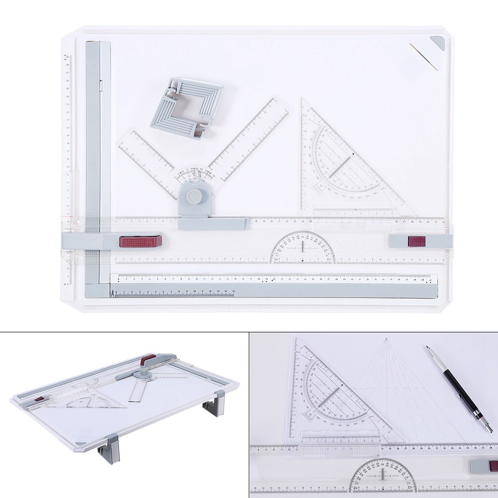 Hot A3 Drawing Board Portable Drafting Kit Table With Ruler UTS