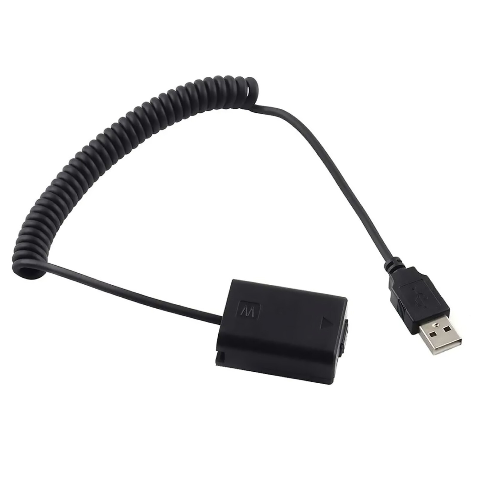NP-FW50 Dummy Battery Adapter USB Cable for Sony A7 A7R2 A6500 A6400 Power Bank