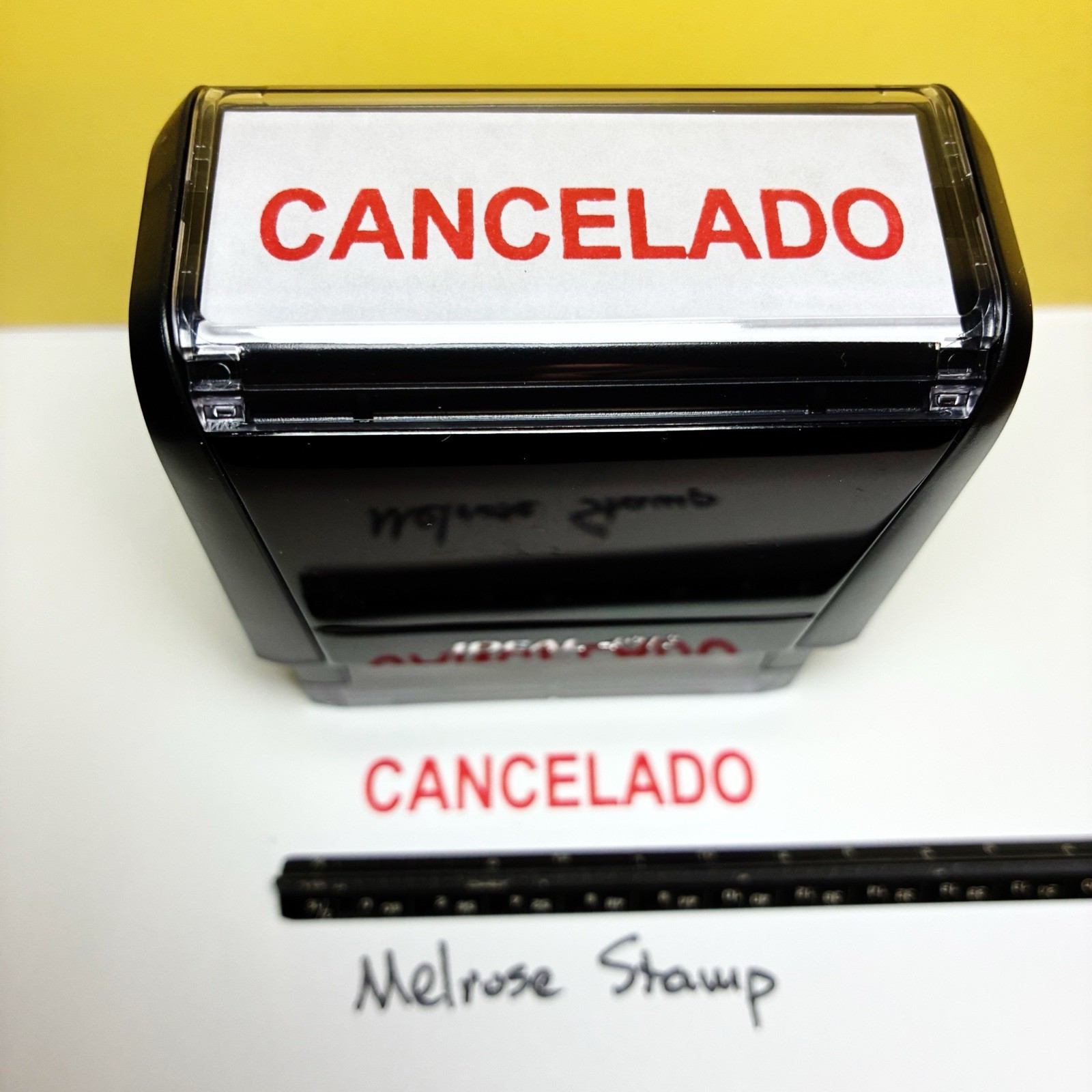 Cancelado Rubber Stamp Red Ink Self Inking Ideal 4913