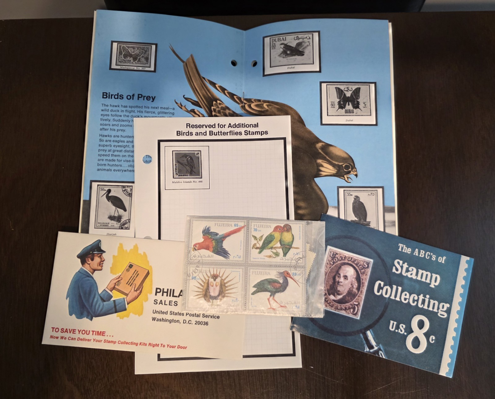 USPS 1973 Birds and Butterflies Stamp Collecting Kit - Unopened, Free Shipping