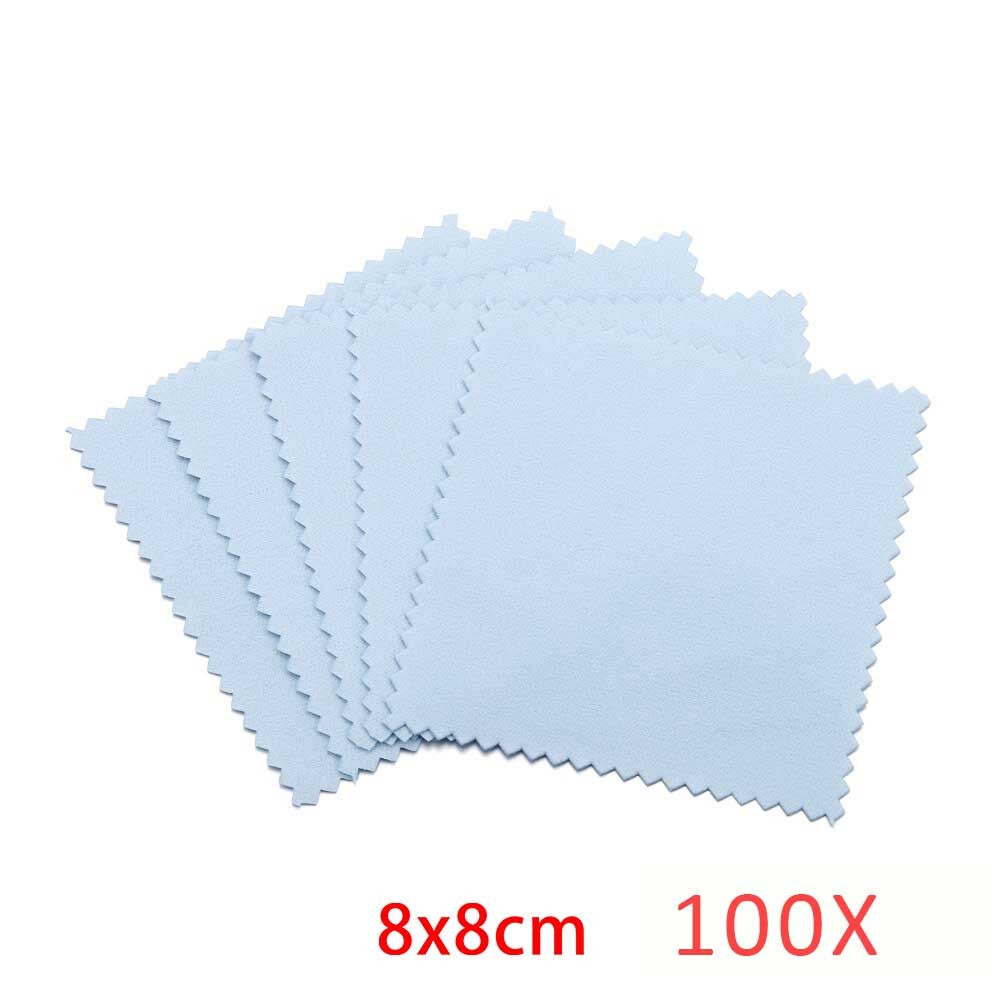 100/200Pcs Anti-Tarnish Silver Polishing Cleaning Cloth Cleaner Platinum Jewelry
