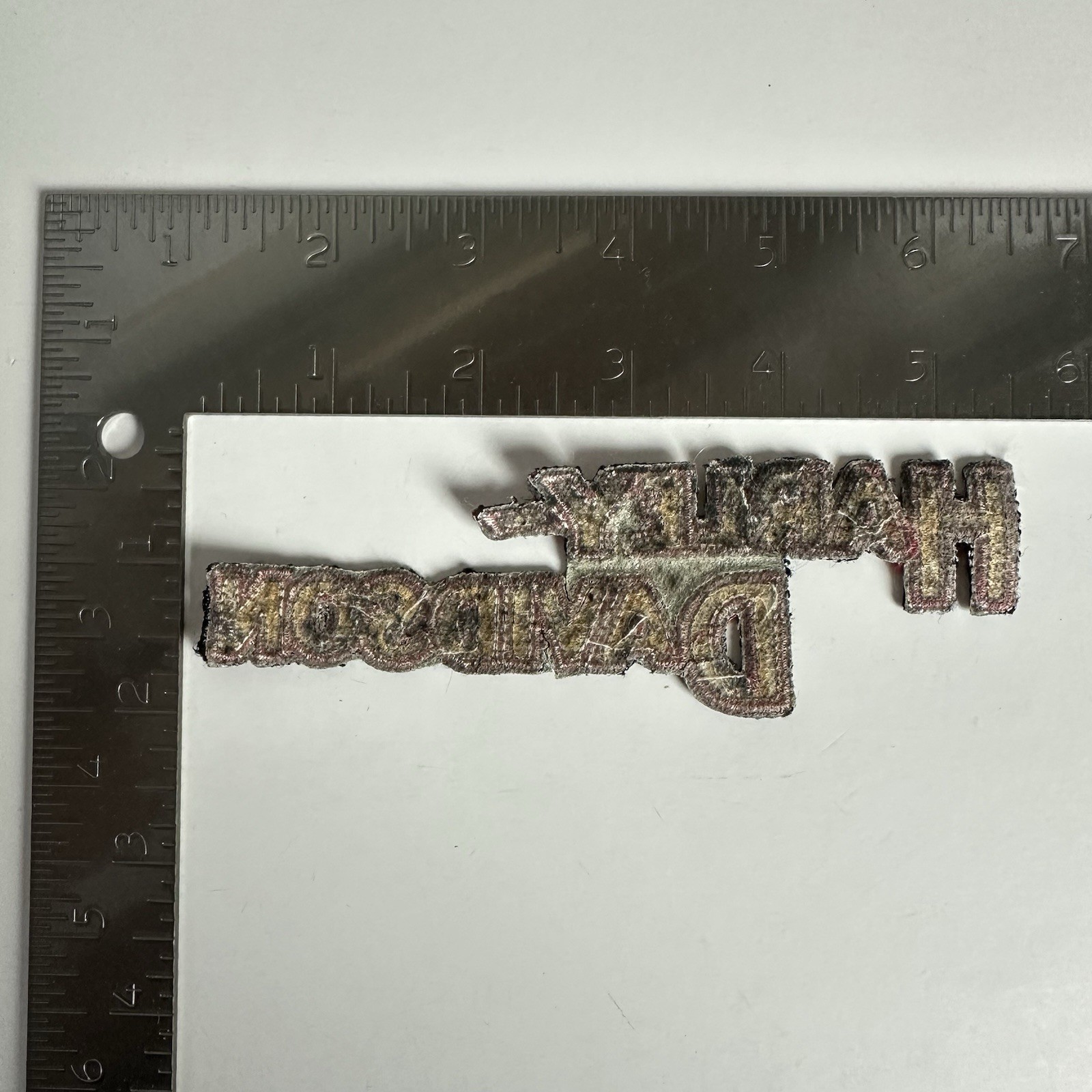 Vintage HARLEY-DAVIDSON Red Yellow Tank Logo Spellout Logo Embroidered Patch