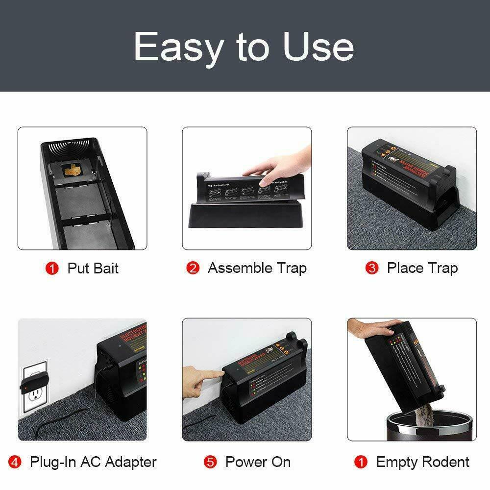 Electronic Mouse Trap Victor Control Rat Killer Pest Electric Rodent Zapper US