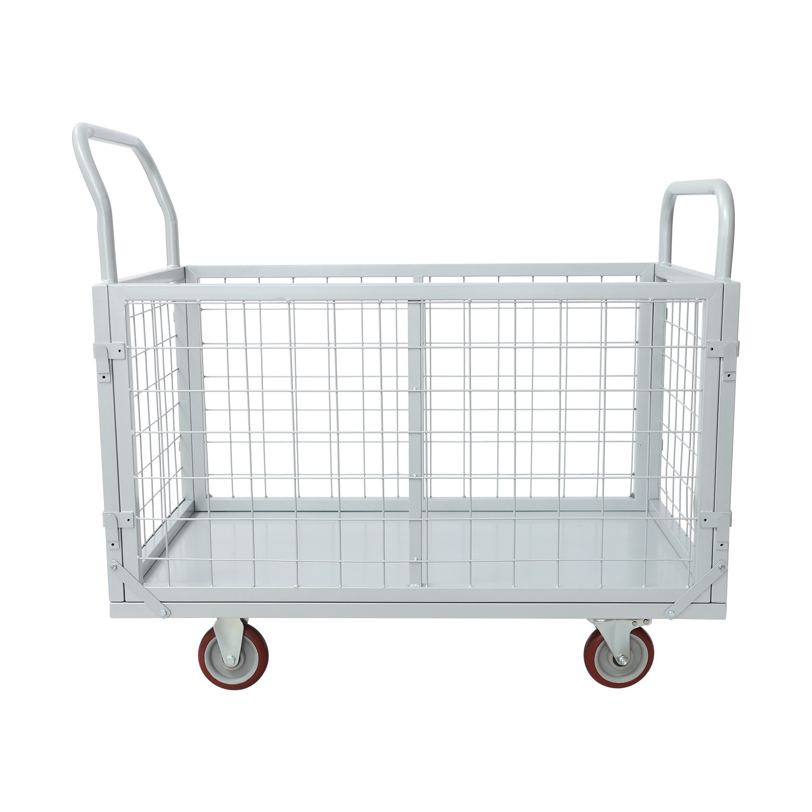 Platform Truck Cart 4-in-1 Heavy Duty Platform Truck Cart 816kg/1800 lbs Silver