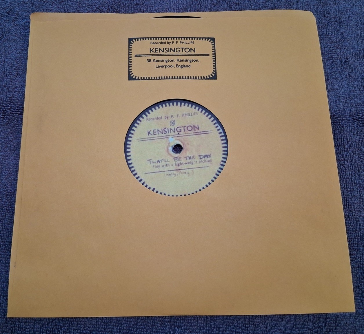 THE QUARRYMEN / (EARLY BEATLES) / ORIGINAL 78 DISC RECORDING / REPLICA