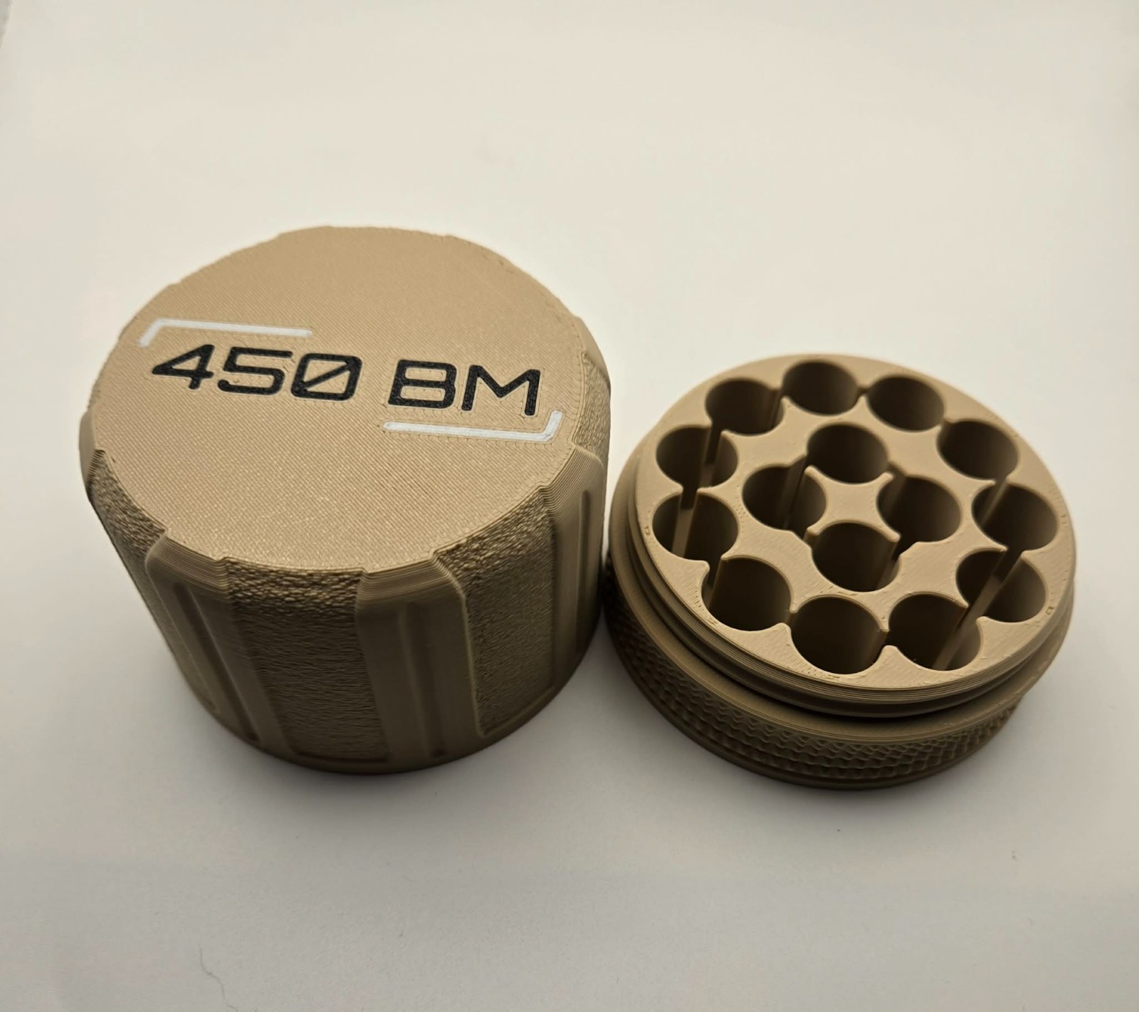 450 Bushmaster Puck – Holds 15 450 Bushmaster Rounds, Compact Storage Holder