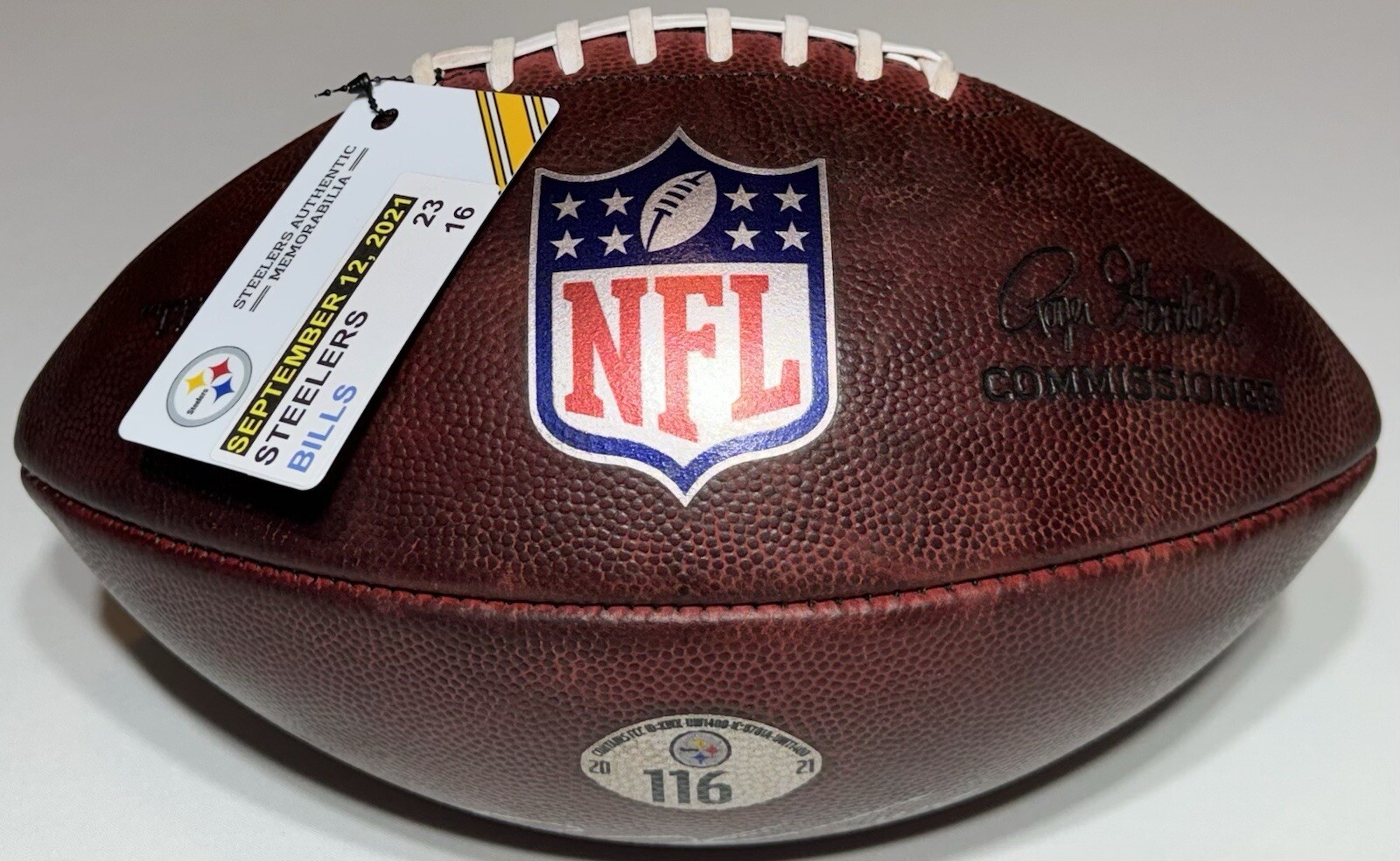 Steelers Game Used Ben Roethlisberger Touchdown TD Pass Football 9/12/21 Bills
