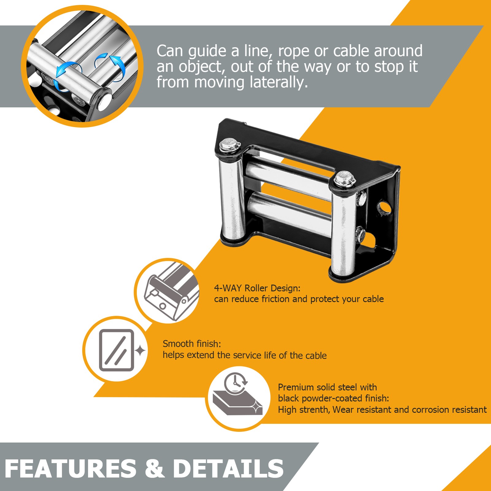 UTV 4500LB Winch Mount Kit For Polaris Ranger 500 570 800 (Mid-Size) 2011-2021