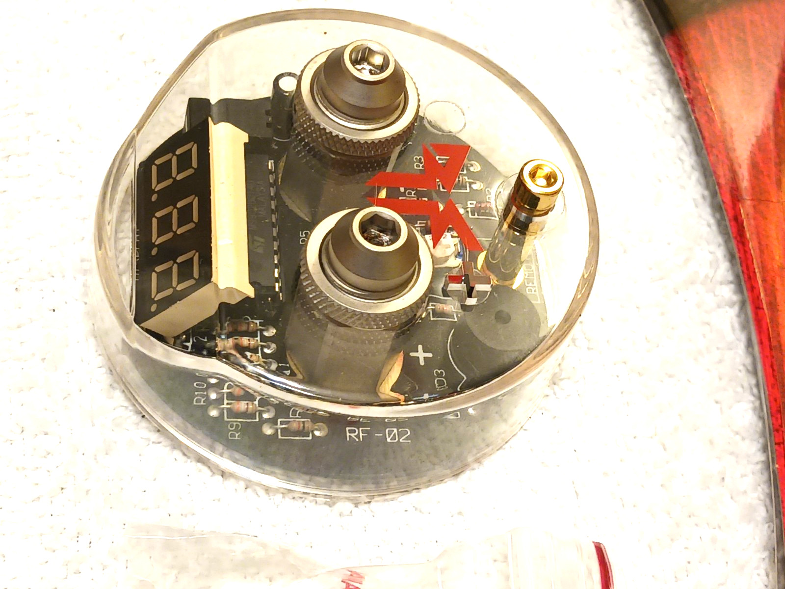 RARE NEW OLD SCHOOL ROCKFORD FOSGATE RP7436 VOLTMETER TOP FOR CAPACITORS