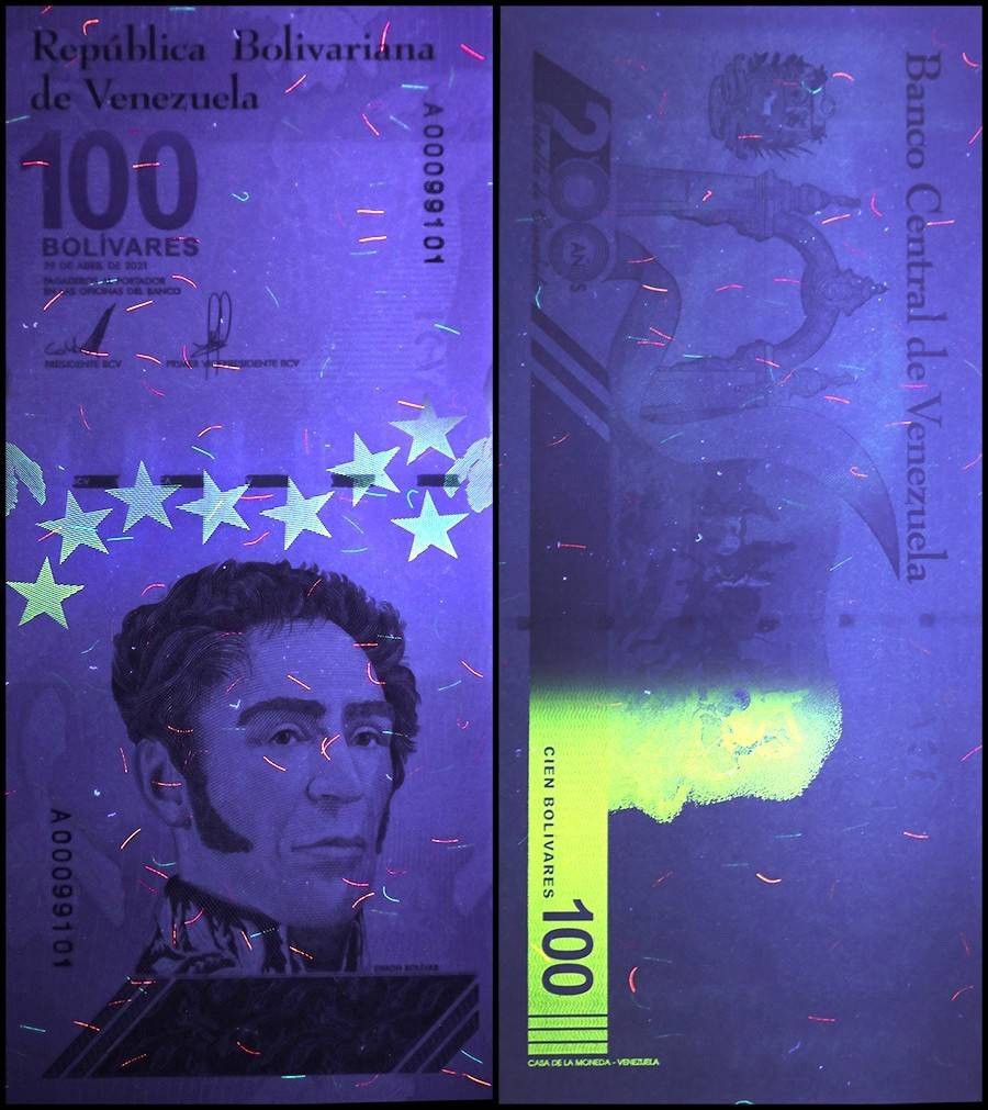 Venezuela 100 Bolivar Digitales, 2021, P-119, Used 100 Million Soberano X 50 PCS