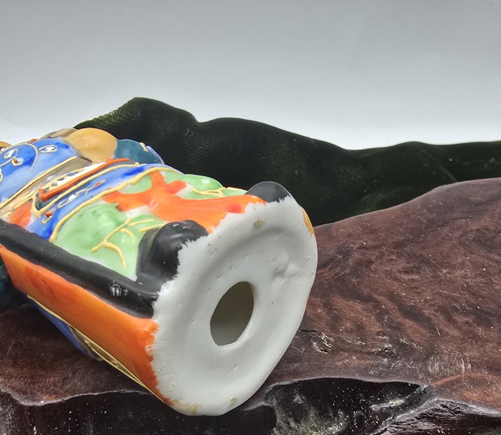 Japanese Kutani Porcelain 3.5” Bishamon God of Warriors Asian Figurine Moriage