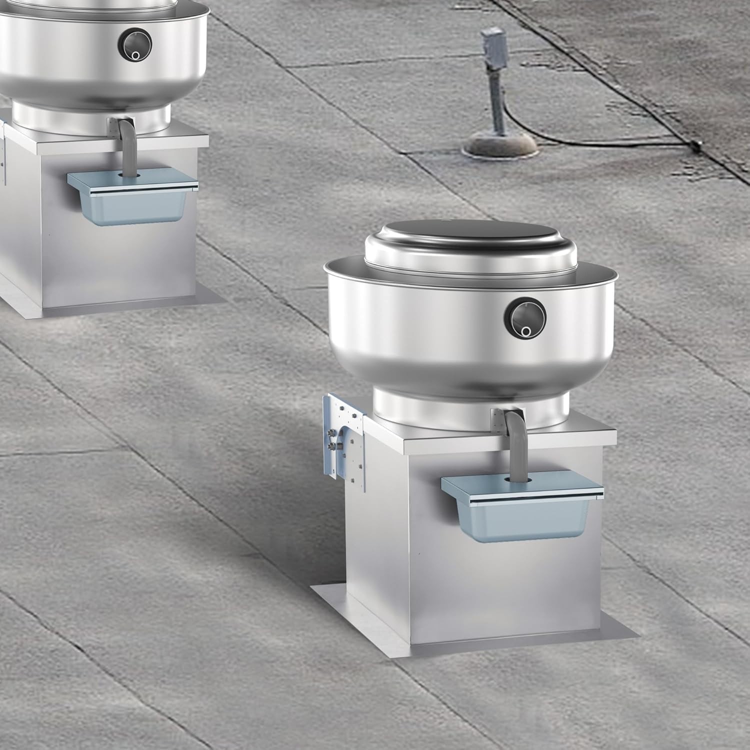 Grease Box For Restaurant Canopy Hood Exhaust Fan 3.74” Deep Drip Pan