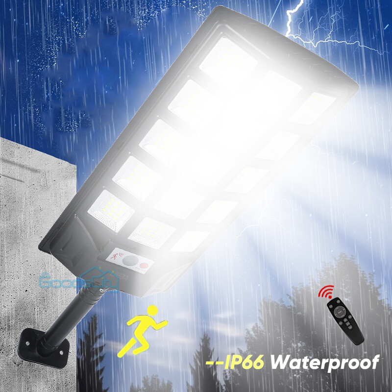 20000000LM Commercial LED Solar Street Light Outdoor Dusk to Dawn Road Area Lamp