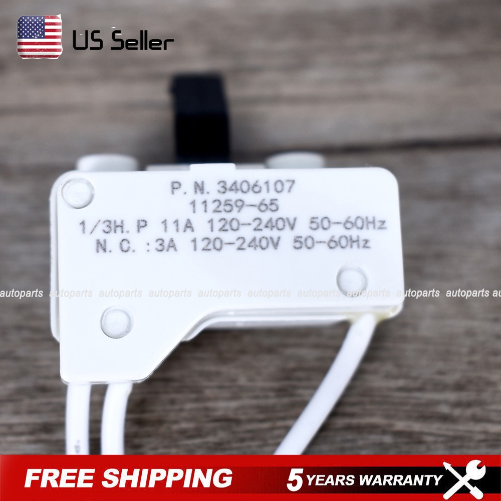 Dryer Door Switch Assembly Replacement for Whirlpool, Kenmore, Maytag 3406107