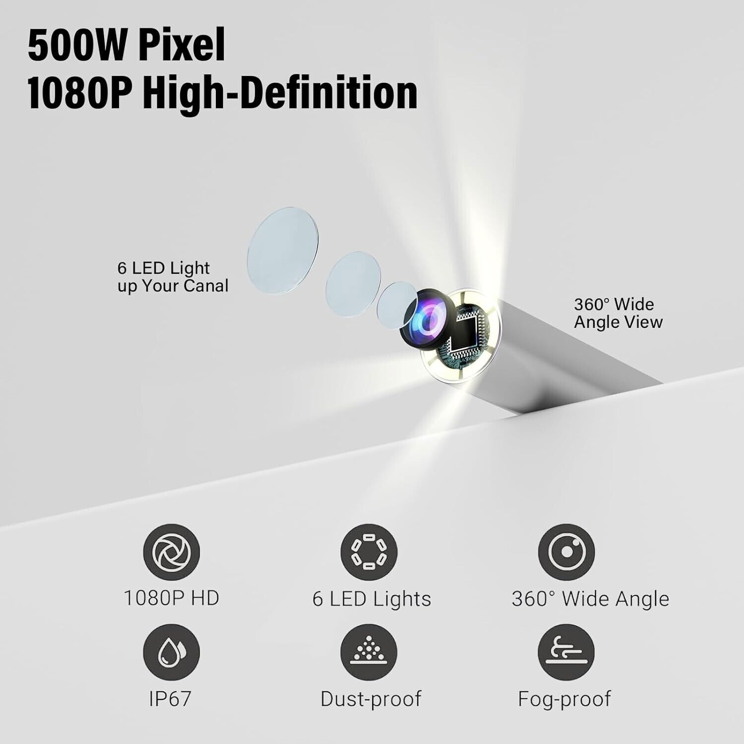 8pcs Ear Wax Remova Ear Wax Remover Tool with 8 Ear Set Ear Cleaner with Camera