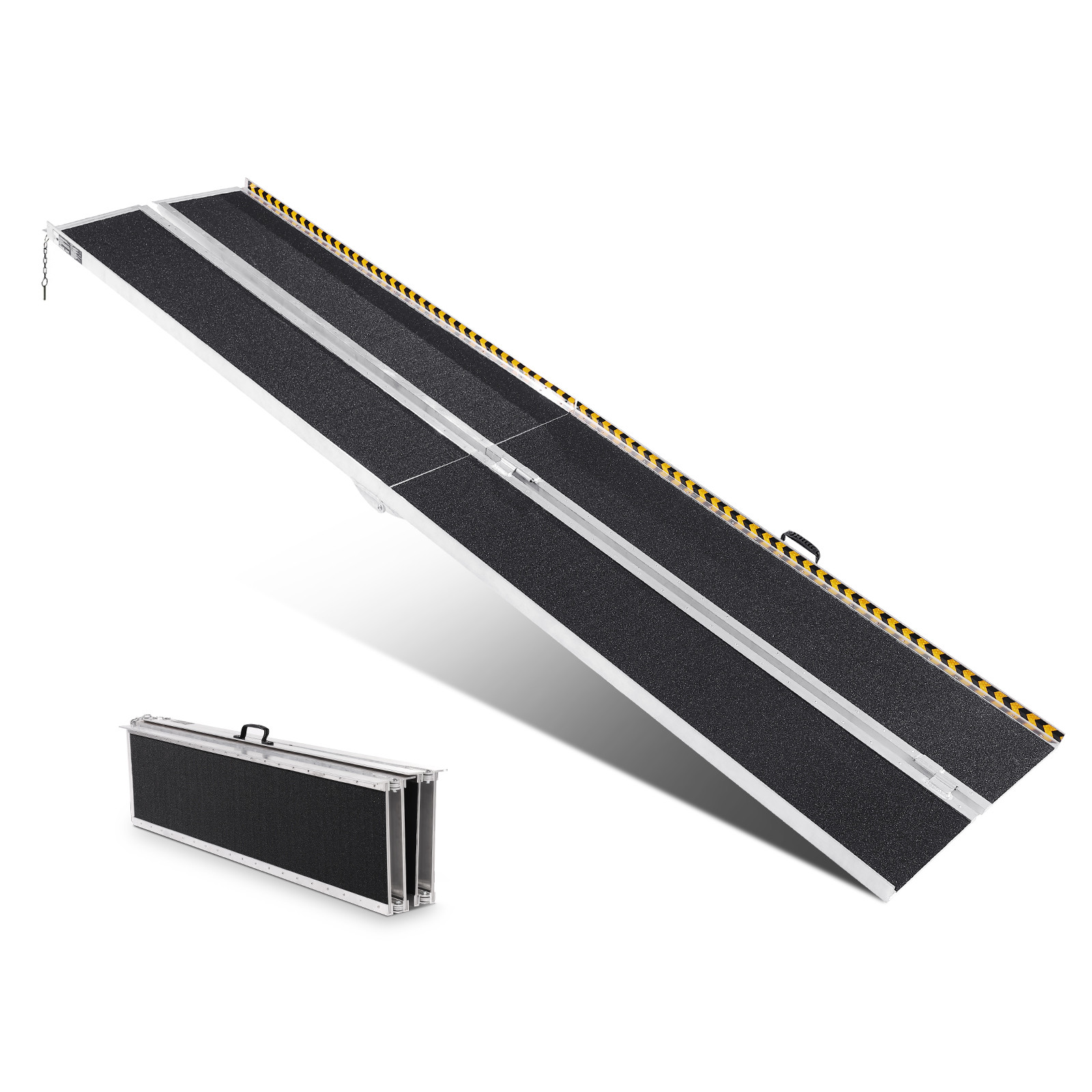 Uimoso 10 ft 800 lbs Folding Wheelchair Ramp Aluminum Mobility Ramp Portable