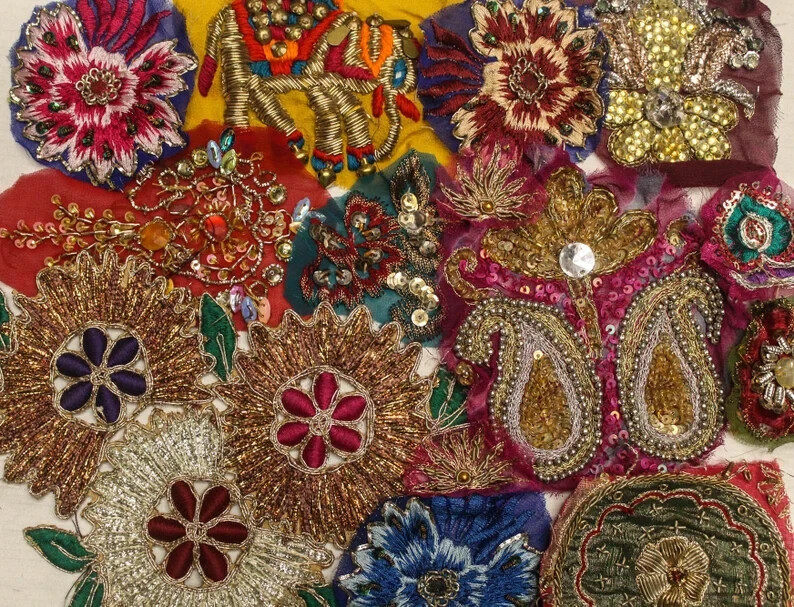 25 Pack of Boho Scarp Trim Snippets Junk Journal Mixed Media Embellishment Craft