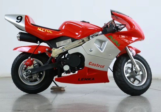 X-M 49cc 2 stroke engine mini pocket bike motorcycle